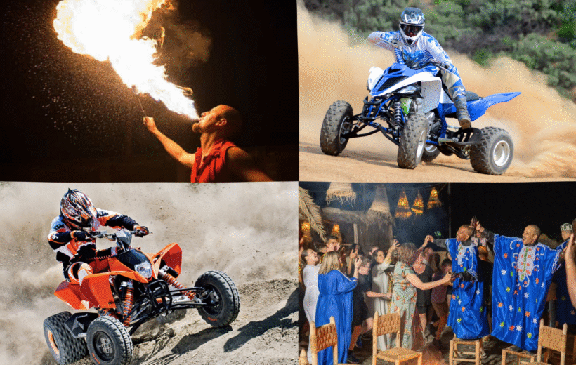 Expérience VIP au Désert D’Agafay : Dîner Spectacle, Quad & Balade en Chameau